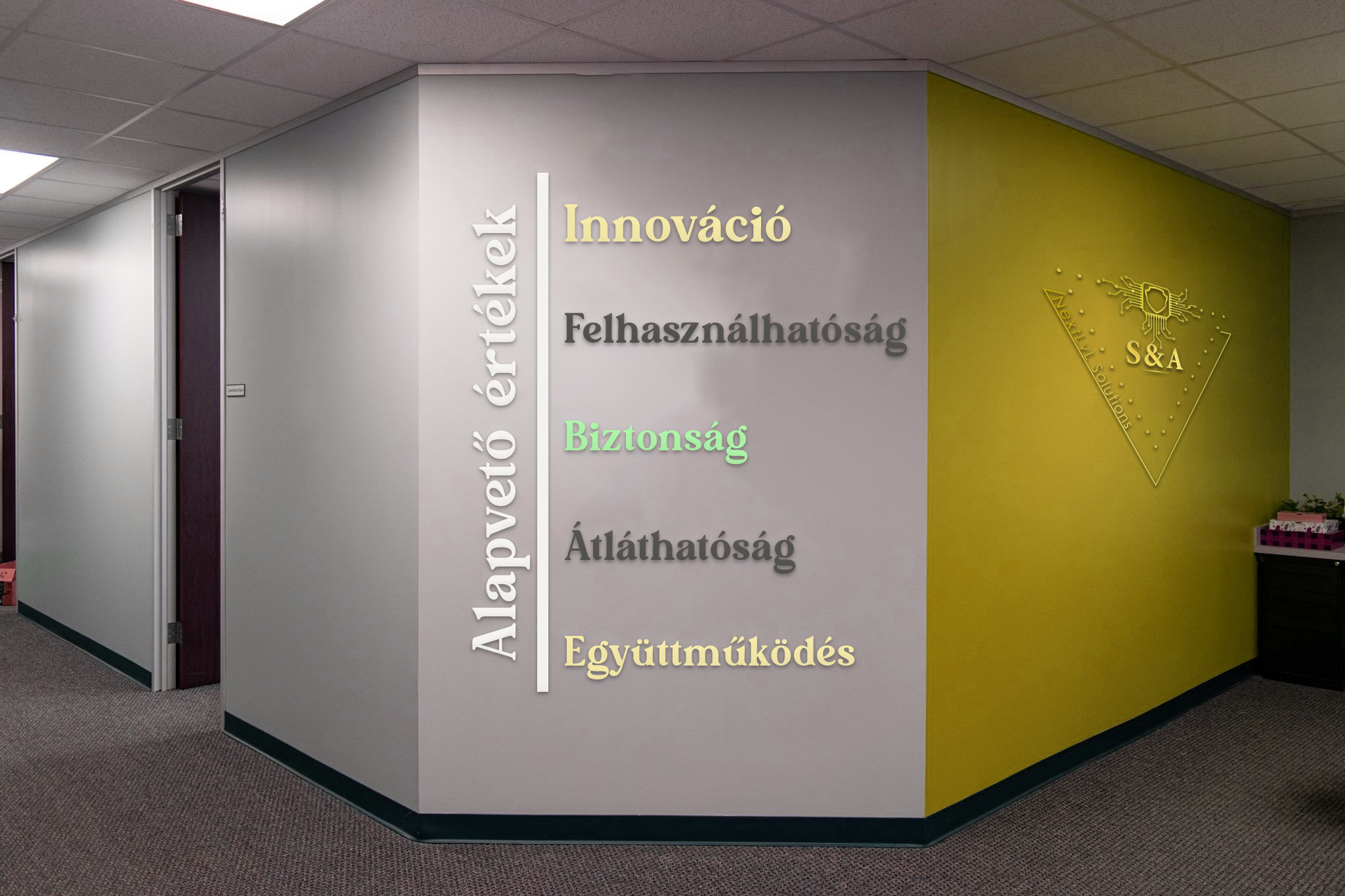 S&A NextLvL Solutions iroda – digitális fejlesztőcsapat